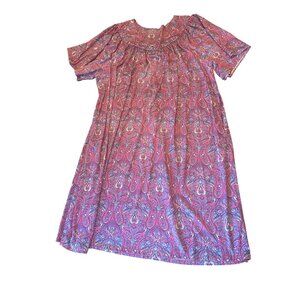Anthony Richards Womens Paisley Print House Dress Short Sleeve Multicolor 3X